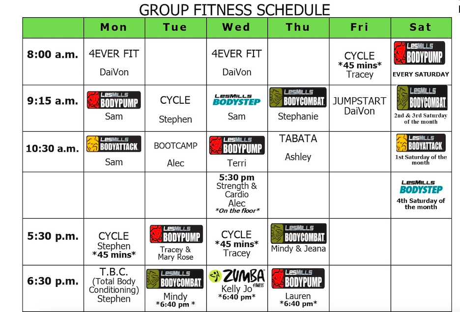 Class Schedule Fitness1440 Fredericksburg, VA 24 Hour Gym and Gym