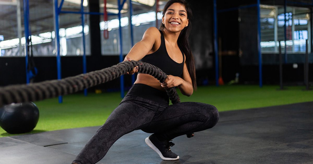 Fitness Woman Rope Pulling Fitness 1440 Nashville, TN