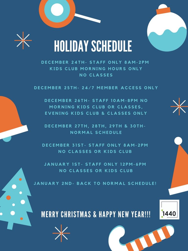 Holiday Schedule! - Fitness 1440