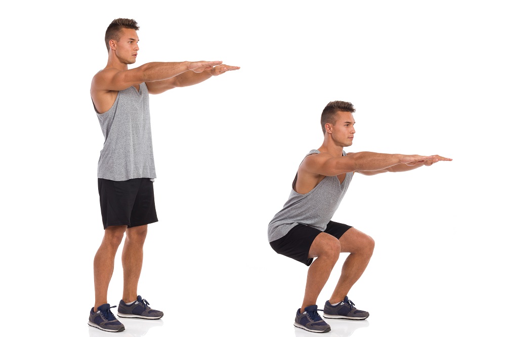 Side squat online steps